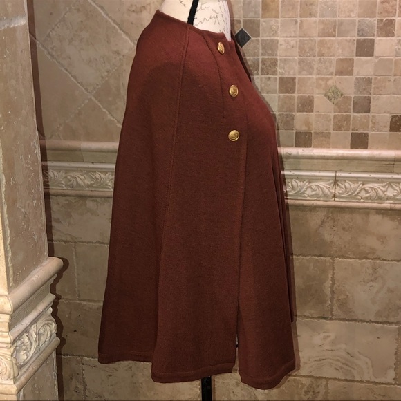 Stenströms Mary Rust Merino Wool Cape - Picture 3 of 8